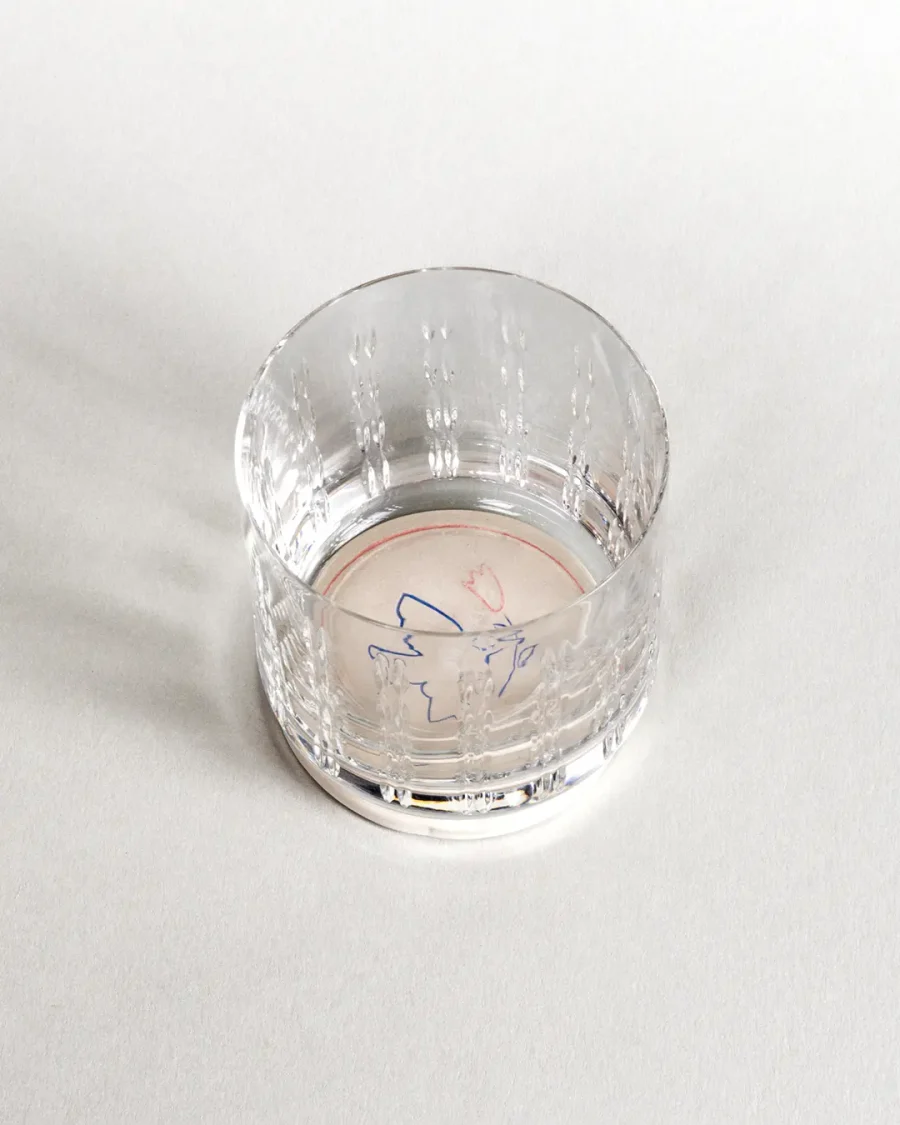 Coaster - Dove - Blue and Pink on White