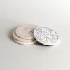 Coaster - Lemons - Blue on White
