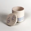 Lid for Interchangeable Jar - Butterflies - Blue on White
