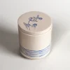 Lid for Interchangeable Jar - Lotus - Blue on White