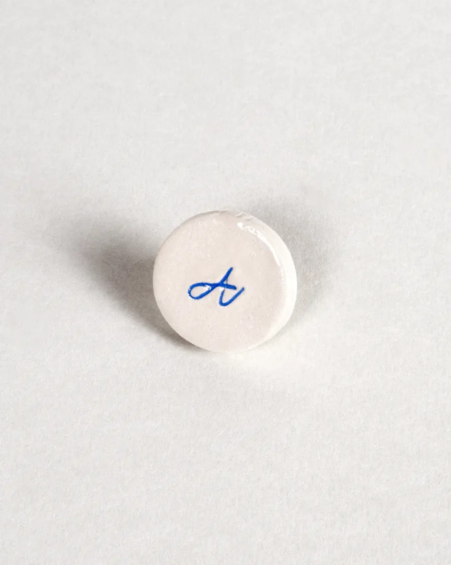 Pocket Stones - Letters - Blue on White