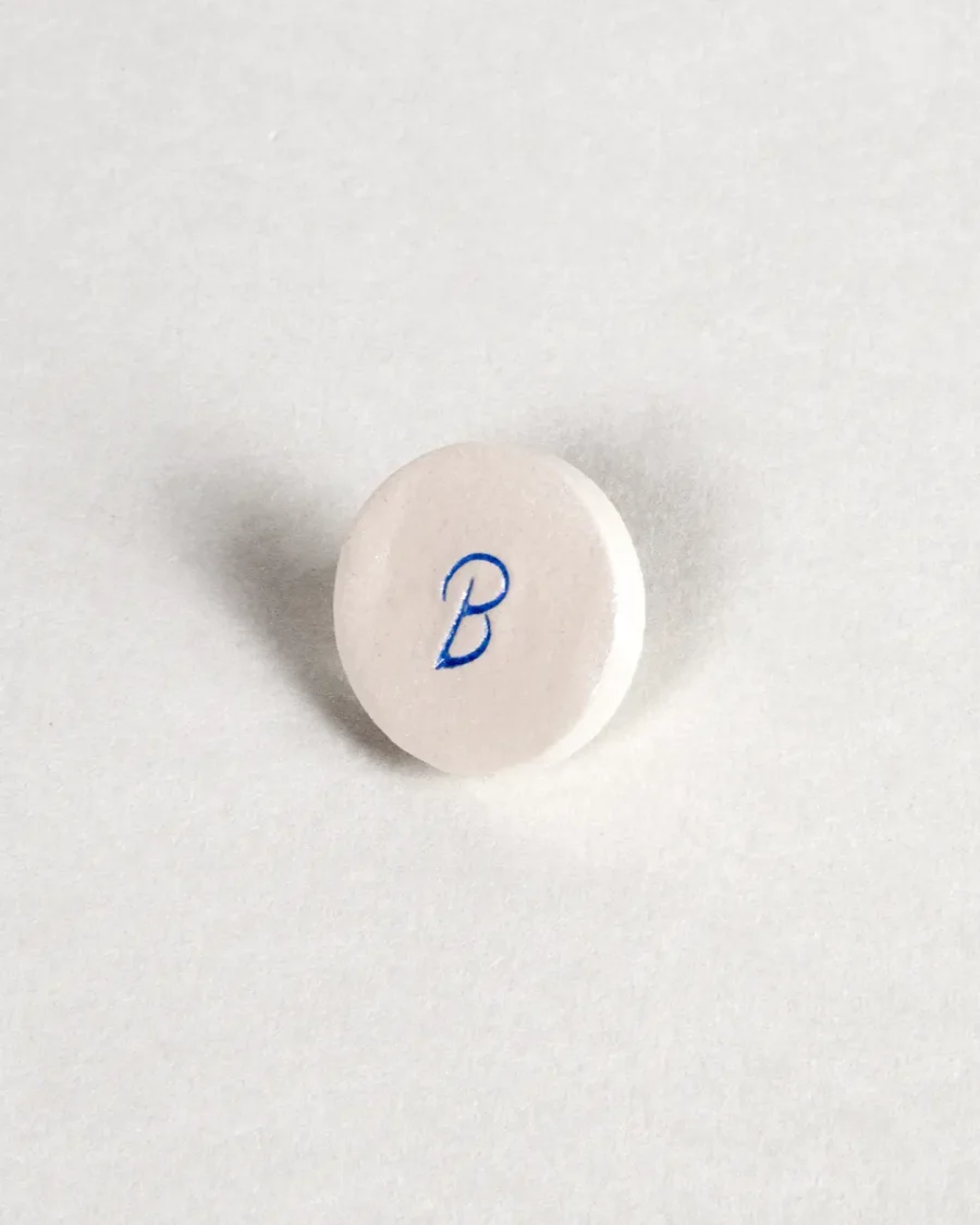 Pocket Stones - Letters - Blue on White