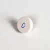 Pocket Stones - Letters - Blue on White