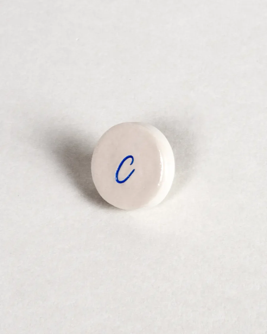Pocket Stones - Letters - Blue on White