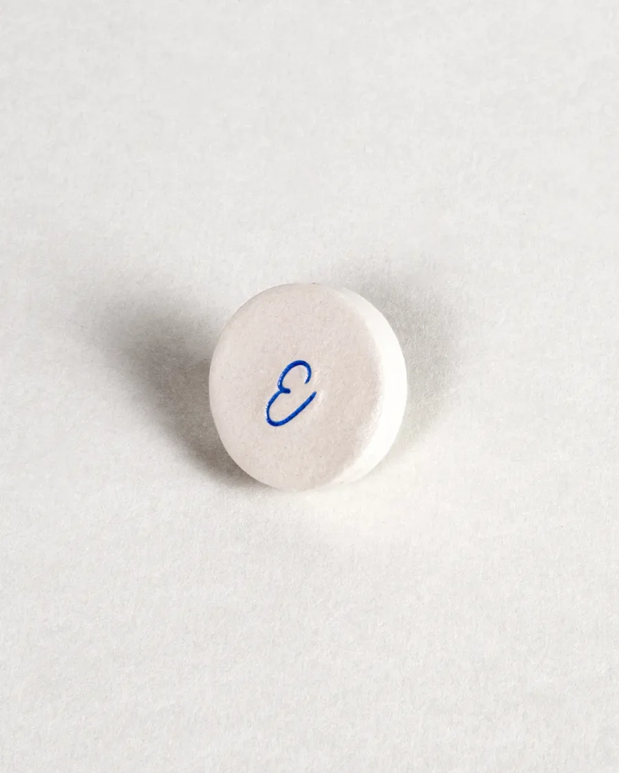 Pocket Stones - Letters - Blue on White