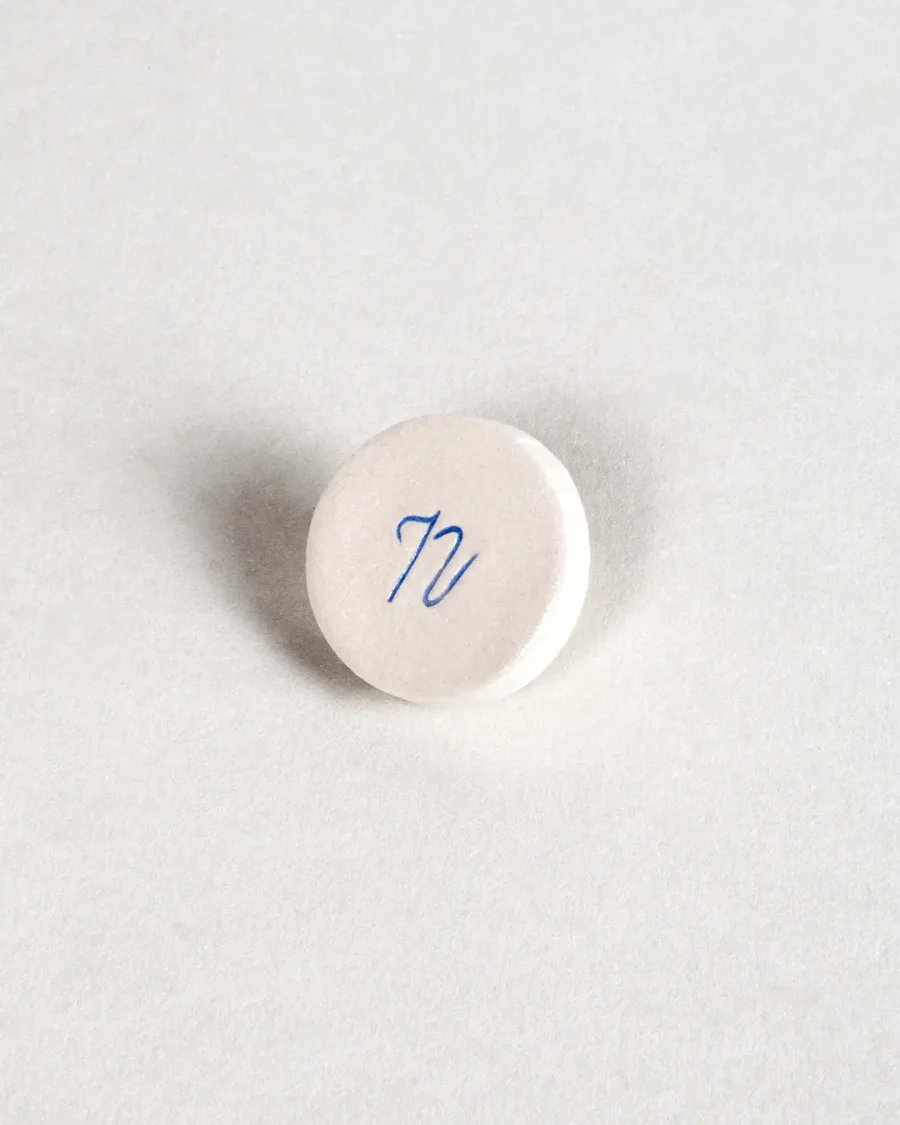 Pocket Stones - Letters - Blue on White