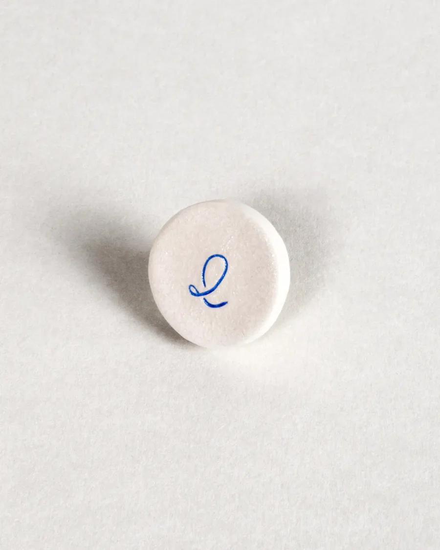 Pocket Stones - Letters - Blue on White