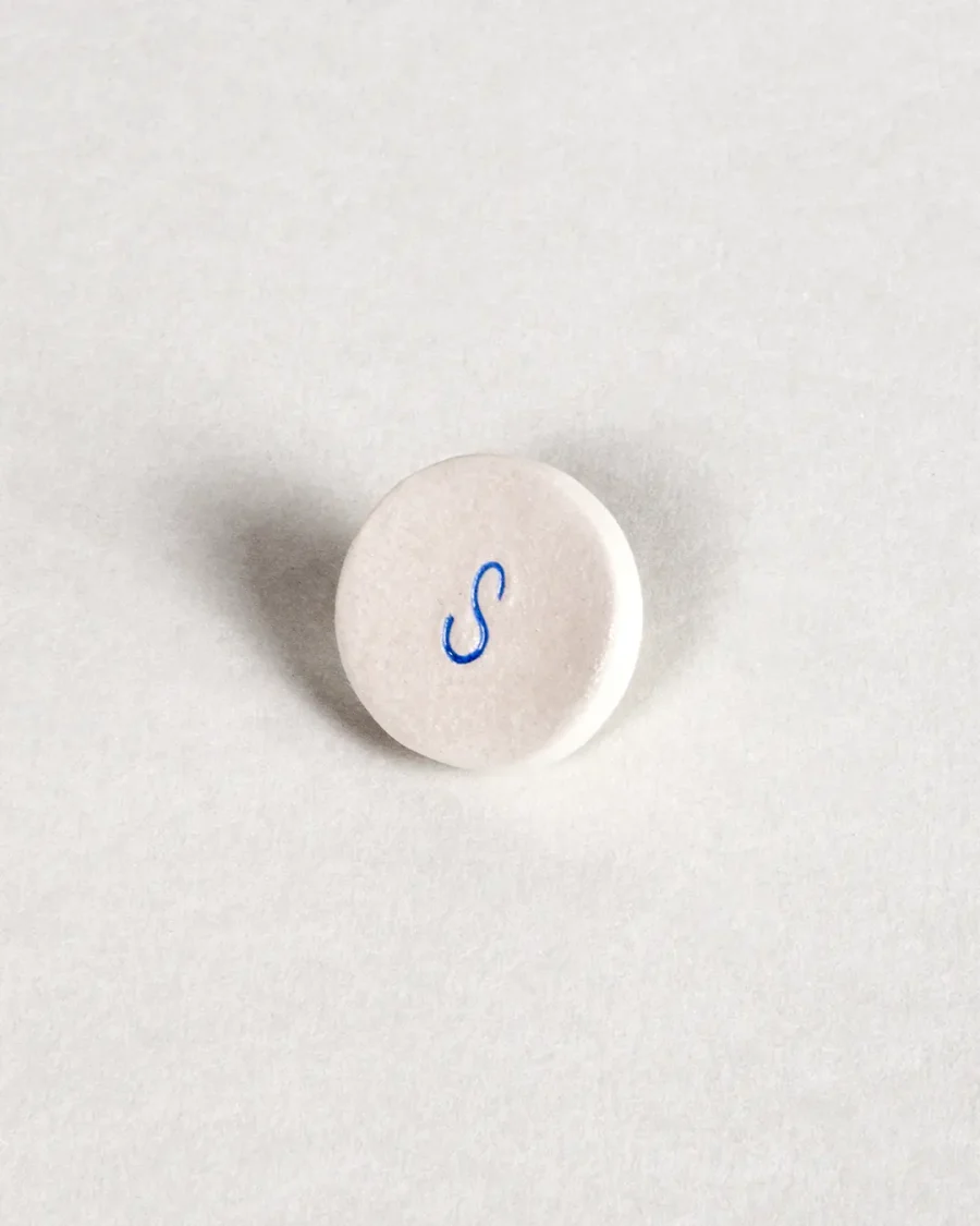 Pocket Stones - Letters - Blue on White