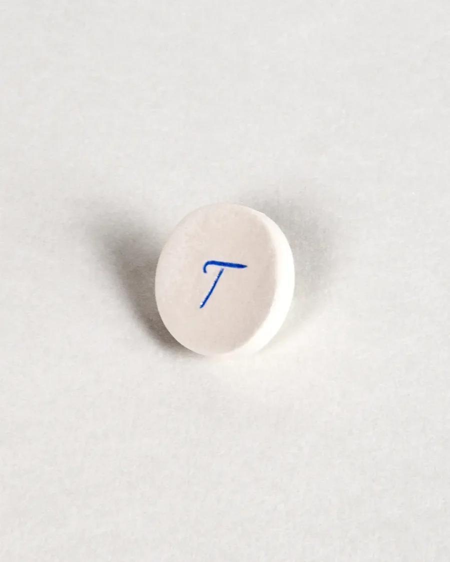 Pocket Stones - Letters - Blue on White