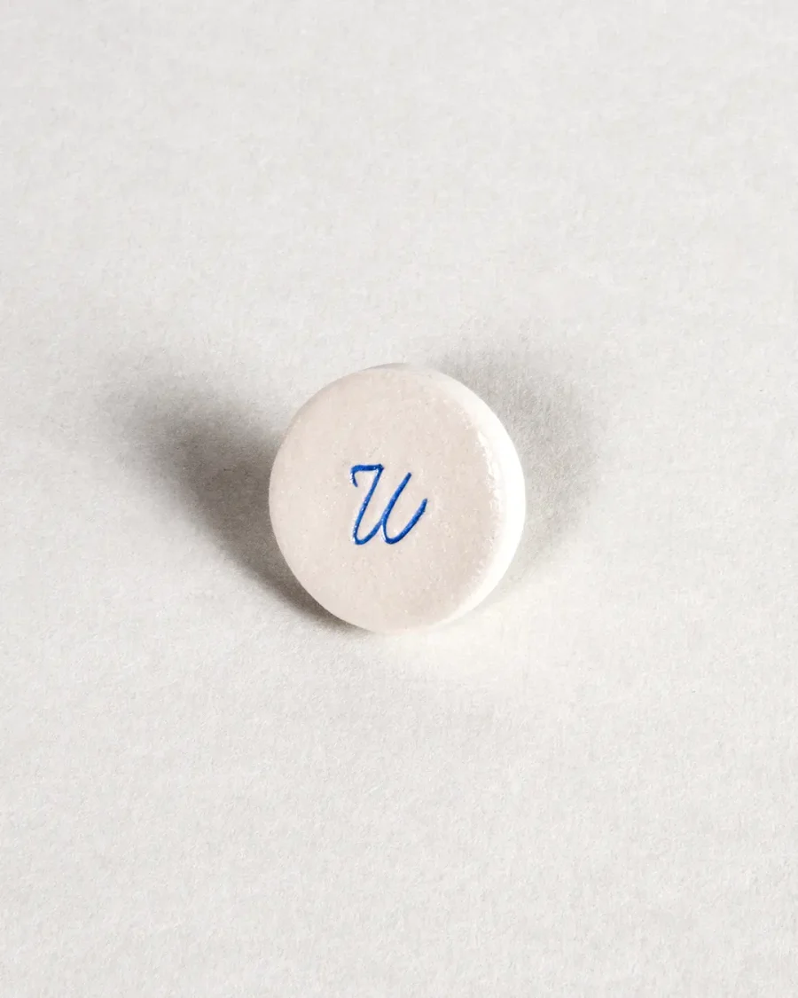 Pocket Stones - Letters - Blue on White