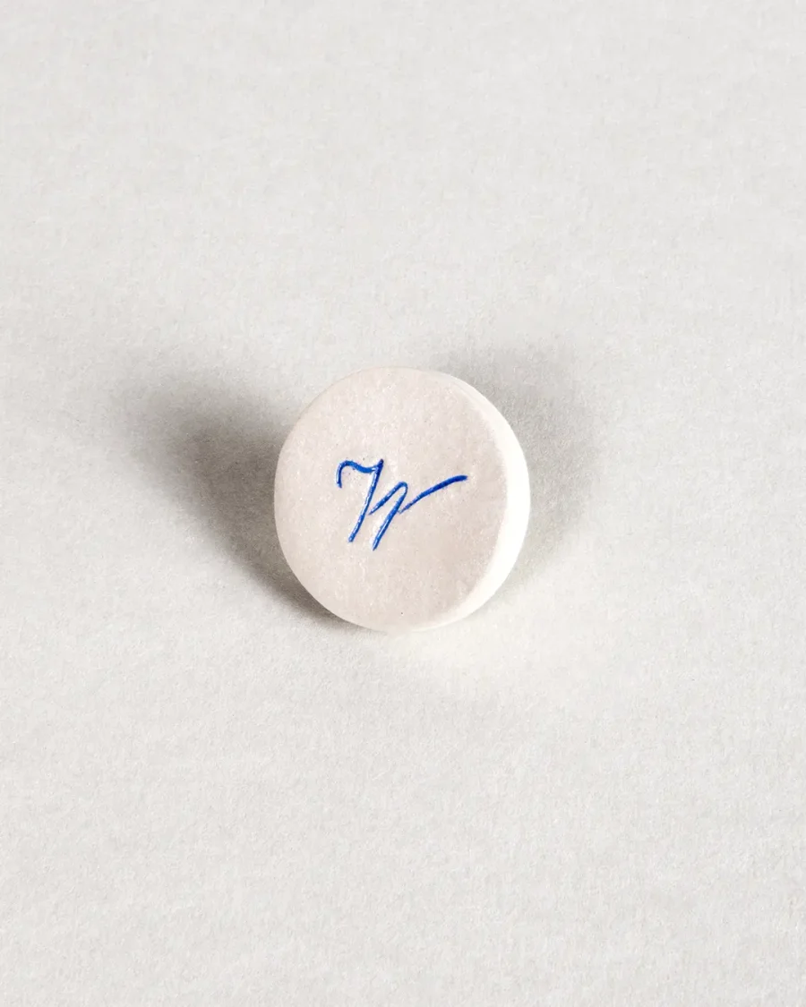 Pocket Stones - Letters - Blue on White