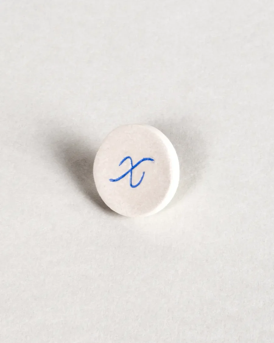 Pocket Stones - Letters - Blue on White