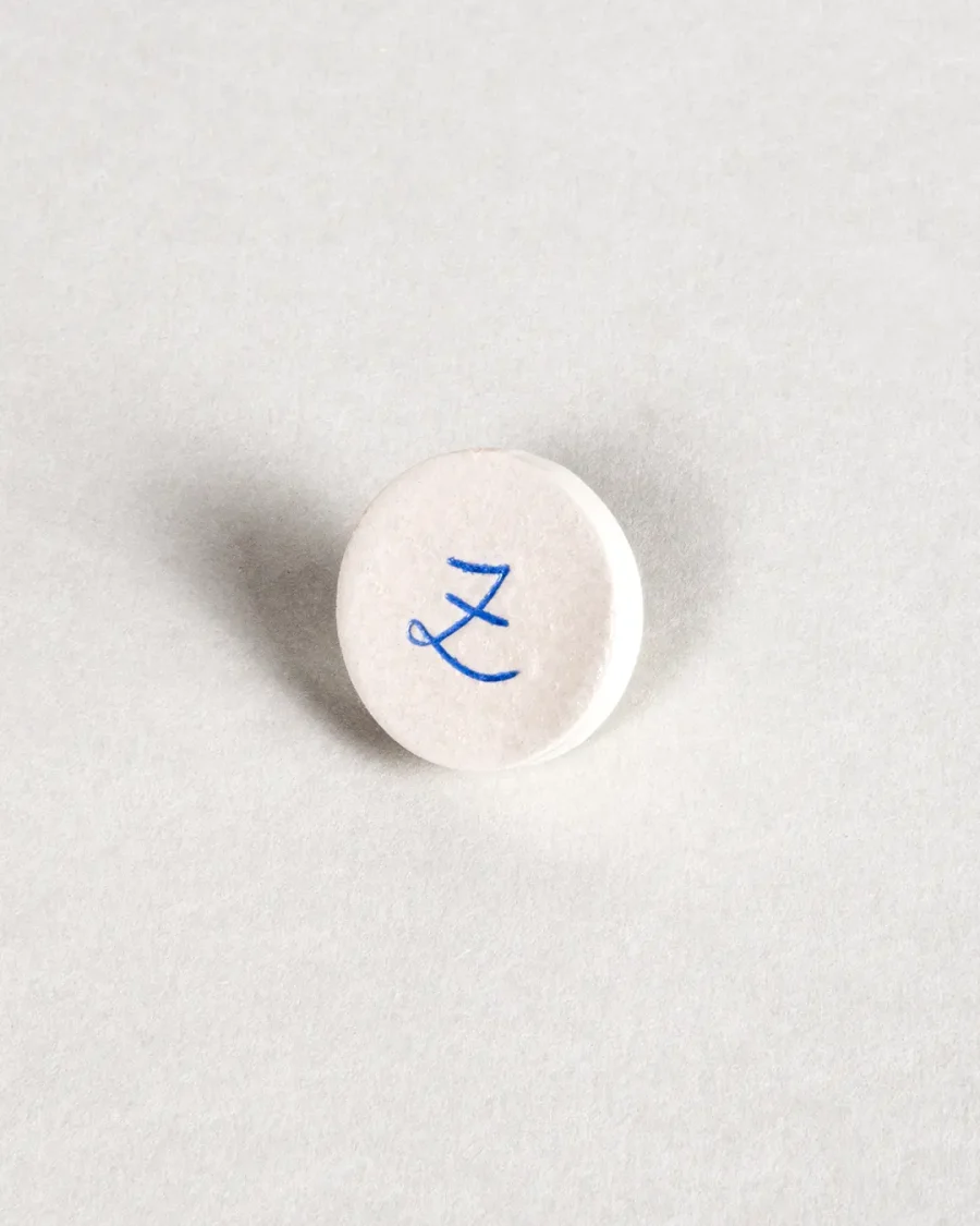 Pocket Stones - Letters - Blue on White